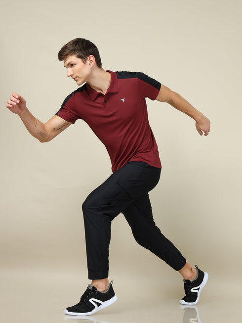 Men Colorblock Relax Fit Polo T-shirt with TECHNO COOL+