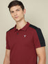 Men Colorblock Relax Fit Polo T-shirt with TECHNO COOL+