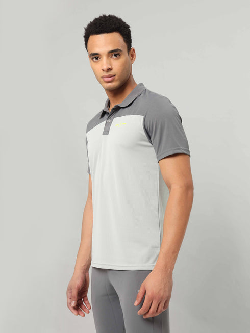 Men Colorblock Relax Fit Polo T-shirt with TECHNO COOL+