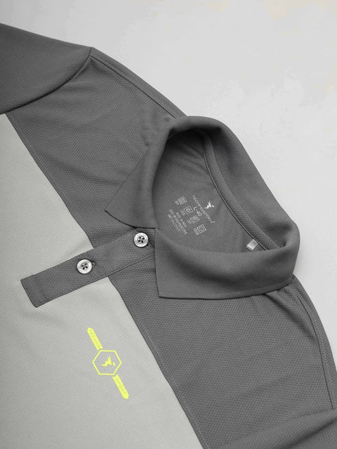 Men Colorblock Relax Fit Polo T-shirt with TECHNO COOL+