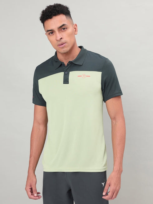 Men Colorblock Relax Fit Polo T-shirt with TECHNO COOL+