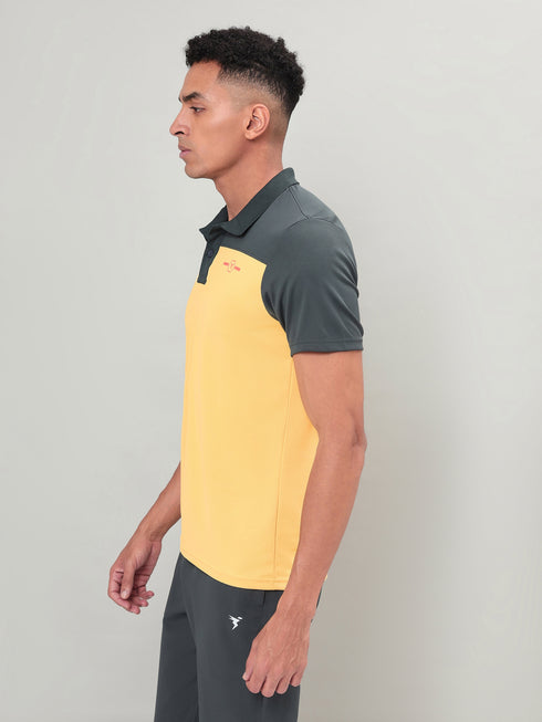 Men Colorblock Relax Fit Polo T-shirt with TECHNO COOL+