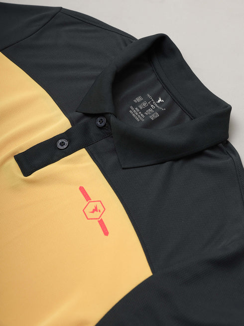 Men Colorblock Relax Fit Polo T-shirt with TECHNO COOL+