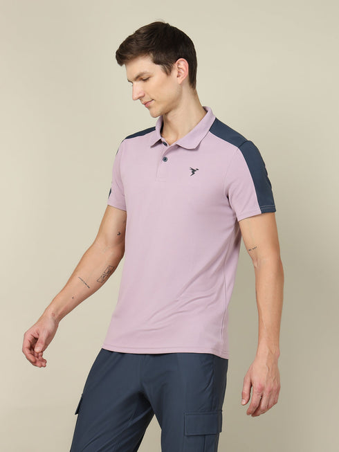 Men Colorblock Relax Fit Polo T-shirt with TECHNO COOL+