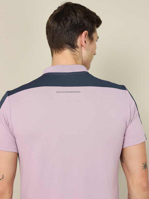Men Colorblock Relax Fit Polo T-shirt with TECHNO COOL+