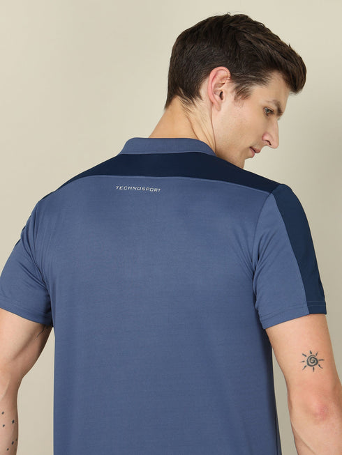 Men Colorblock Relax Fit Polo T-shirt with TECHNO COOL+