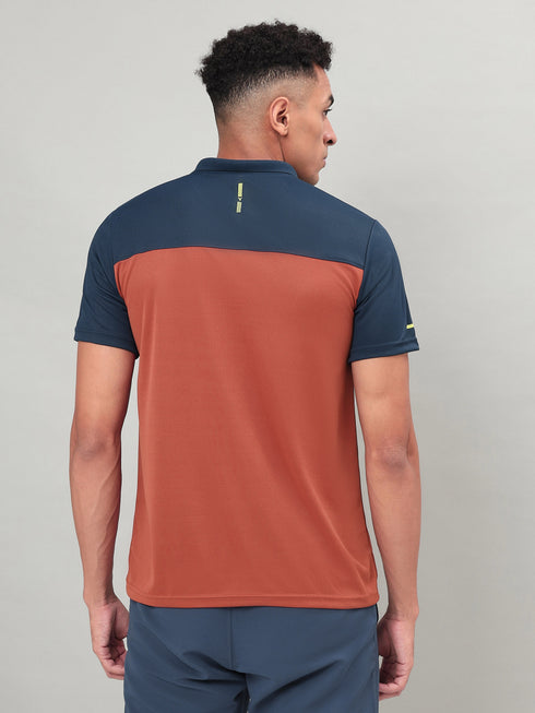 Men Colorblock Relax Fit Polo T-shirt with TECHNO COOL+