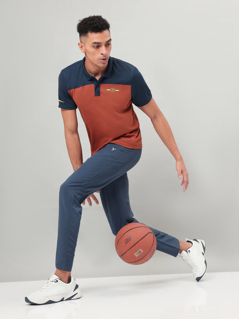 Men Colorblock Relax Fit Polo T-shirt with TECHNO COOL+