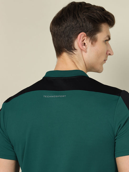 Men Colorblock Relax Fit Polo T-shirt with TECHNO COOL+