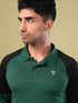 Men Colorblock Slim Fit Polo T-shirt with TECHNO COOL+