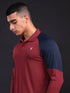 Men Colorblock Slim Fit Polo T-shirt with TECHNO COOL+