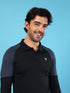 Men Colorblock Slim Fit Polo T-shirt with TECHNO COOL+