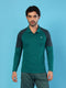 Men Colorblock Slim Fit Polo T-shirt with TECHNO COOL+