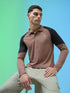 Men Colorblock Slim Fit Polo T-shirt with TECHNO COOL+