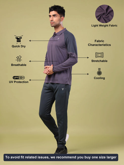 Men Colorblock Slim Fit Polo T-shirt with TECHNO COOL+