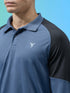 Men Colorblock Slim Fit Polo T-shirt with TECHNO COOL+