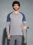 Men Colorblock Slim Fit Polo T-shirt with TECHNO COOL+