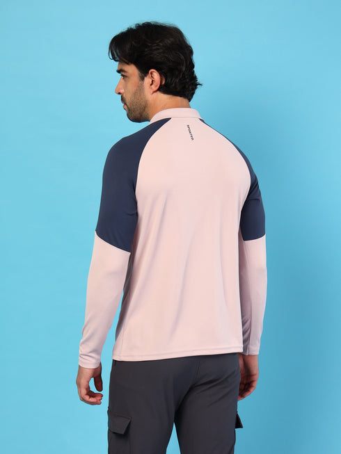 Men Colorblock Slim Fit Polo T-shirt with TECHNO COOL+