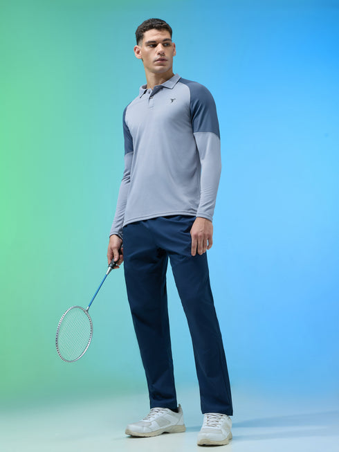 Men Colorblock Slim Fit Polo T-shirt with TECHNO COOL+