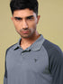 Men Colorblock Slim Fit Polo T-shirt with TECHNO COOL+