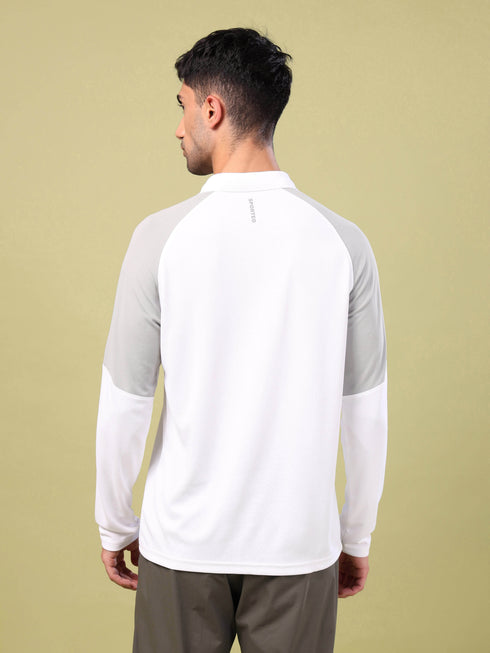 Men Colorblock Slim Fit Polo T-shirt with TECHNO COOL+