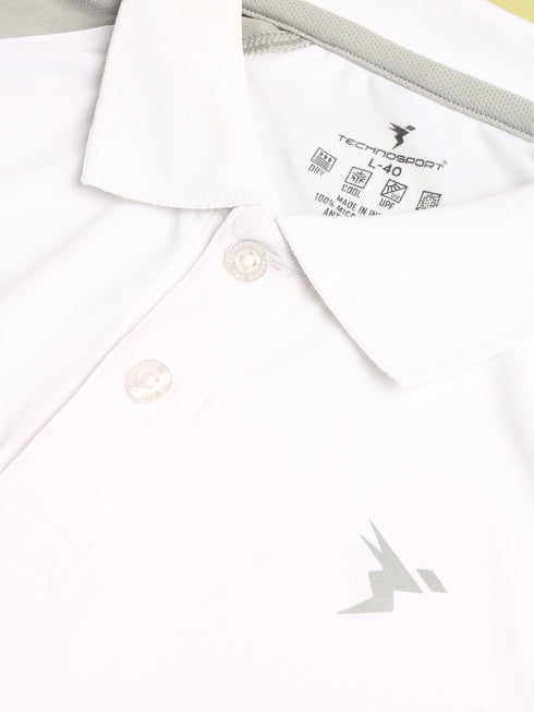 Men Colorblock Slim Fit Polo T-shirt with TECHNO COOL+