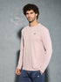 Men Solid Slim Fit Crew Neck T-shirt with TECHNO COOL+