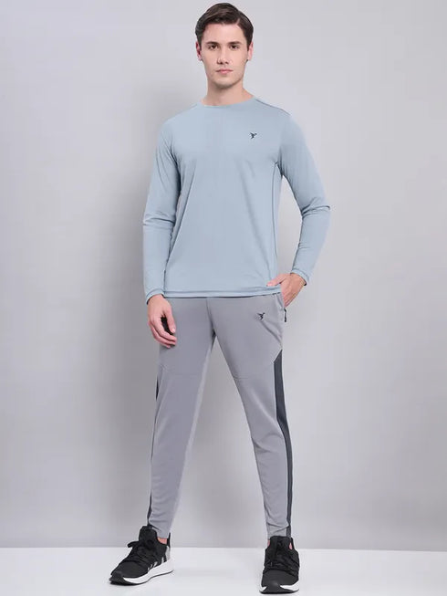 Men Solid Slim Fit Crew Neck T-shirt with TECHNO COOL+