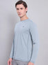 Men Solid Slim Fit Crew Neck T-shirt with TECHNO COOL+