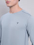 Men Solid Slim Fit Crew Neck T-shirt with TECHNO COOL+
