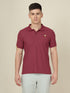 Men Solid Slim Fit Polo T-shirt with MATPIQ