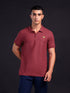 Men Solid Slim Fit Polo T-shirt with MATPIQ
