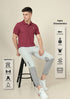 Men Solid Slim Fit Polo T-shirt with MATPIQ