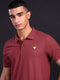 Men Solid Slim Fit Polo T-shirt with MATPIQ