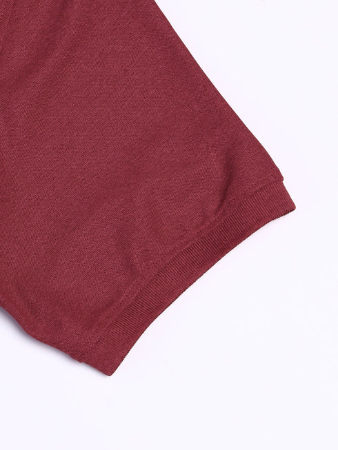 Men Solid Slim Fit Polo T-shirt with MATPIQ