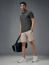 Men Solid Slim Fit Polo T-shirt with MATPIQ