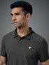 Men Solid Slim Fit Polo T-shirt with MATPIQ