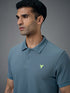 Men Solid Slim Fit Polo T-shirt with MATPIQ