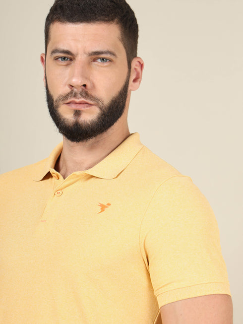 Men Solid Slim Fit Polo T-shirt with MATPIQ
