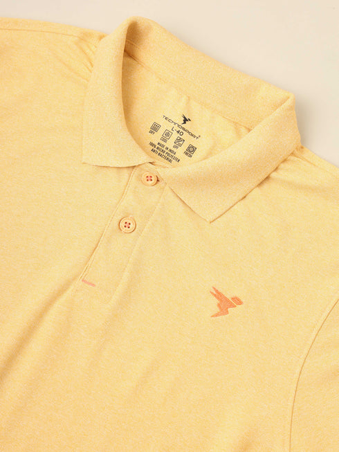 Men Solid Slim Fit Polo T-shirt with MATPIQ
