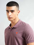 Men Solid Slim Fit Polo T-shirt with MATPIQ