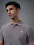 Men Solid Slim Fit Polo T-shirt with MATPIQ