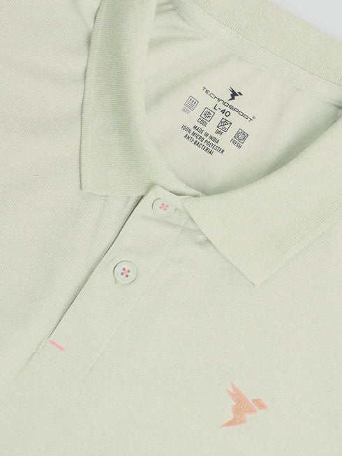 Men Solid Slim Fit Polo T-shirt with MATPIQ