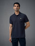 Men Solid Slim Fit Polo T-shirt with MATPIQ