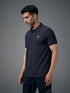 Men Solid Slim Fit Polo T-shirt with MATPIQ