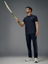 Men Solid Slim Fit Polo T-shirt with MATPIQ