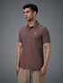 Men Solid Slim Fit Polo T-shirt with MATPIQ
