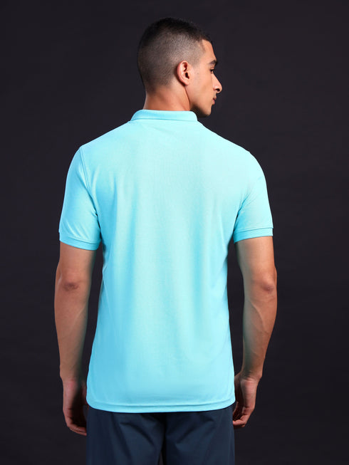 Men Solid Slim Fit Polo T-shirt with MATPIQ