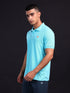 Men Solid Slim Fit Polo T-shirt with MATPIQ