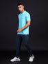 Men Solid Slim Fit Polo T-shirt with MATPIQ